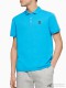Áo thun nam Calvin Klein 6842 Regular Fit Logo Band Stripe Polo Shirt Dresden Blue
