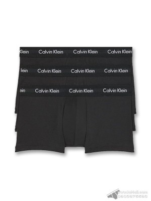 Quần lót nam Calvin Klein NB2614 Cotton Stretch Low Rise Trunk 3-pack Black