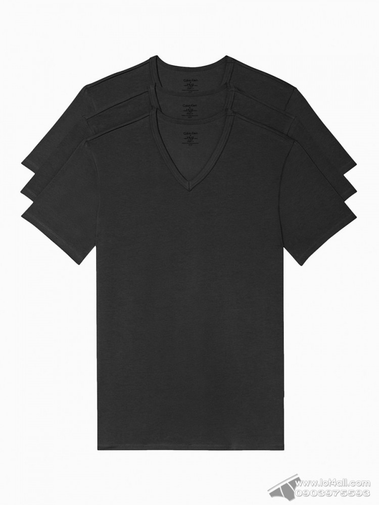 Áo lót nam Calvin Klein NB2799 Wicking Cotton Stretch V-Neck T-shirt 3-pack Black