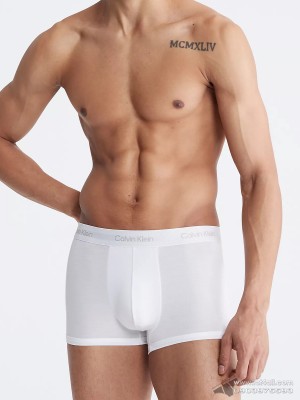 Quần lót nam Calvin Klein NB2986 Ultra Soft Modern Modal Low Rise Trunk White