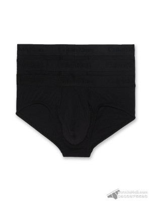 Quần lót nam Calvin Klein NB3059 CK Black Standards Cotton Hip Brief 3-pack Black