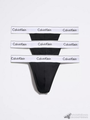 Quần lót nam Calvin Klein NB3226 Modern Cotton Stretch Thong 3-pack Black