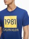 Áo thun nam Calvin Klein NM1708 Bold 1981 Crewneck T-Shirt Blue Depth