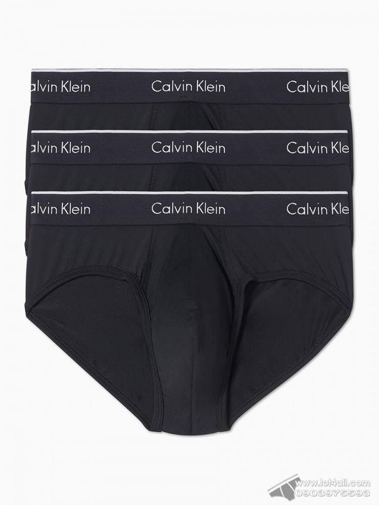 Quần lót nam Calvin Klein NP2162O Microfiber Hip Brief 3-pack Black