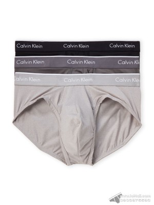 Quần lót nam Calvin Klein NP2162O Microfiber Hip Brief 3-pack Black/Grey/Silver