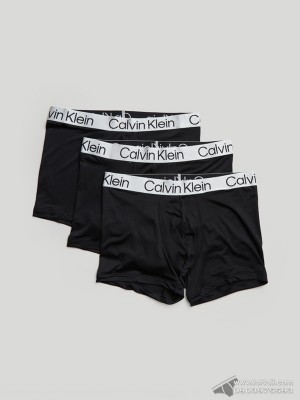 Quần lót nam Calvin Klein NP2741O Microfiber Chromatic Trunk 3-pack Black