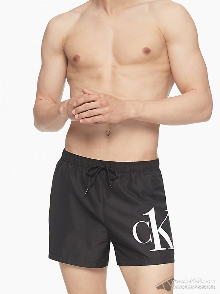 Quần đi biển Calvin Klein CK One Logo Swim Short Black
