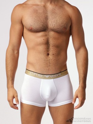 Quần lót nam Emporio Armani Shiny Logoband Trunk White