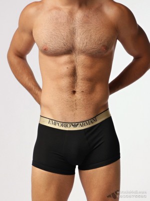 Quần lót nam Emporio Armani Shiny Logoband Trunk Black