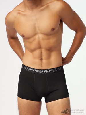Quần lót nam Emporio Armani Rubber Pixel Logo Trunk Black