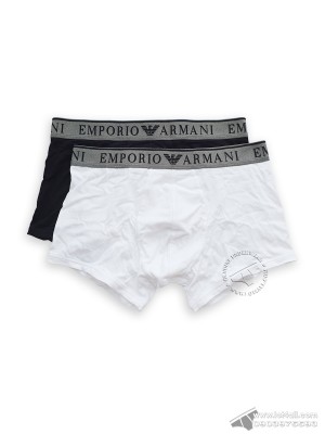 Quần lót nam EA Endurance Stretch Cotton Trunk 2-pack Black/White