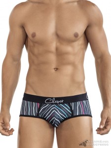 Quần lót nam Clever 5426 Symbol Piping Brief Black