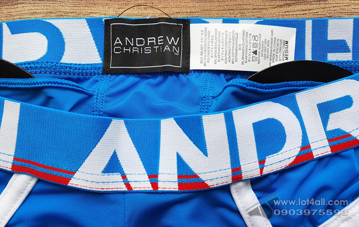Quần lót nam Andrew Christian 91545 Active Brief w/ Butt Shaping Pads Electric Blue