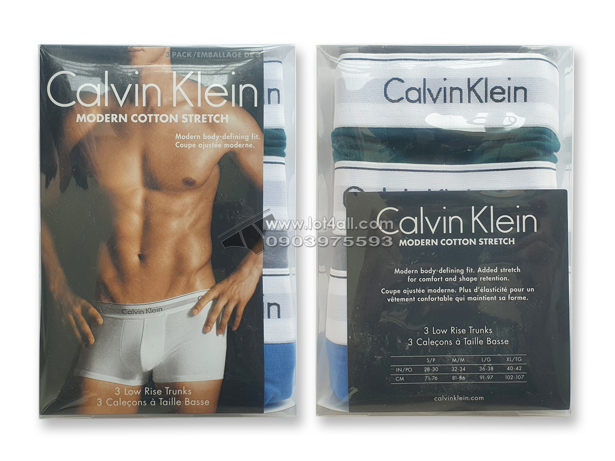 Quần lót nam Calvin Klein NB1085 Modern Cotton Stretch Trunk 3-pack Multi1