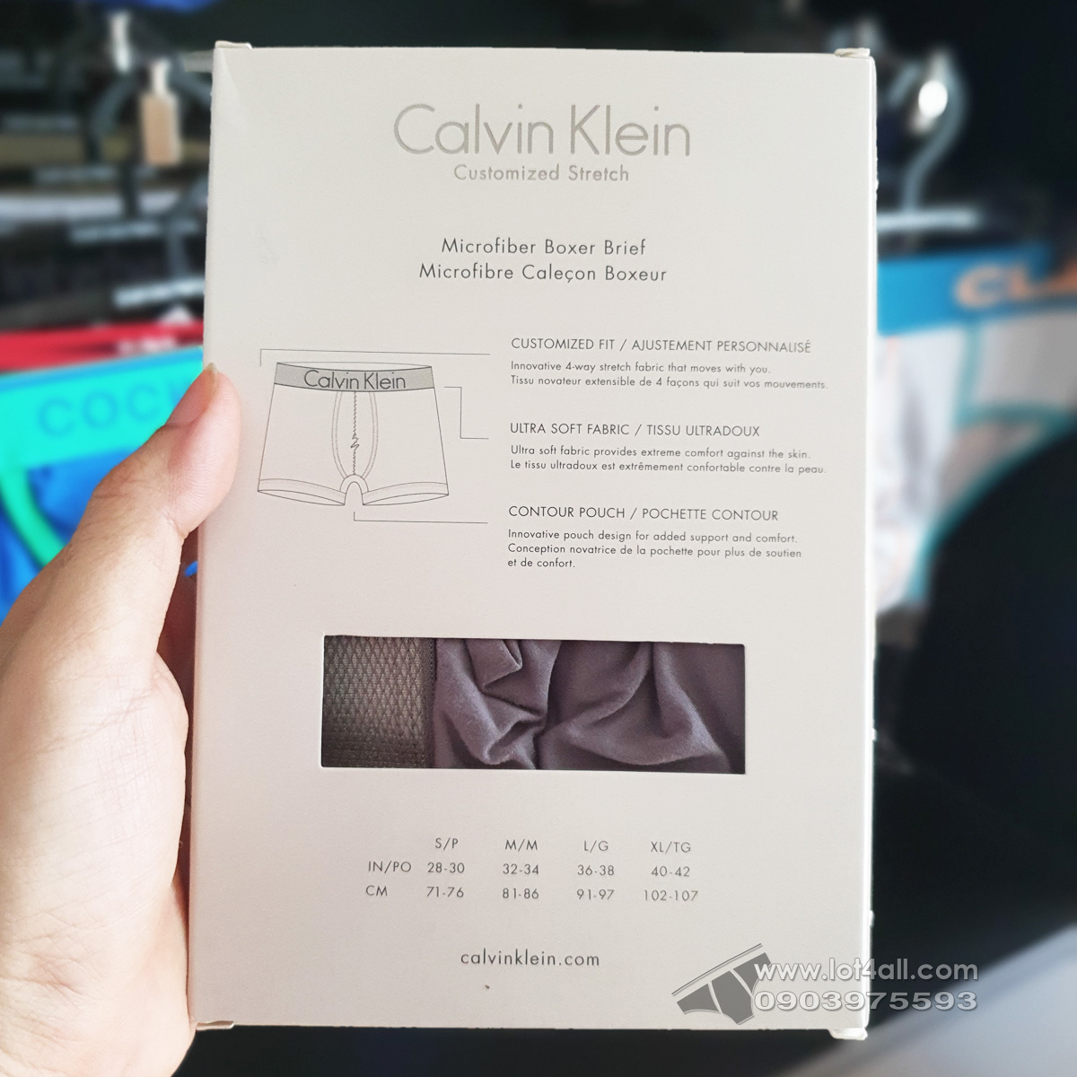 Quần lót nam Calvin Klein NB1296 Customized Stretch Micro Boxer Brief Grey Sky