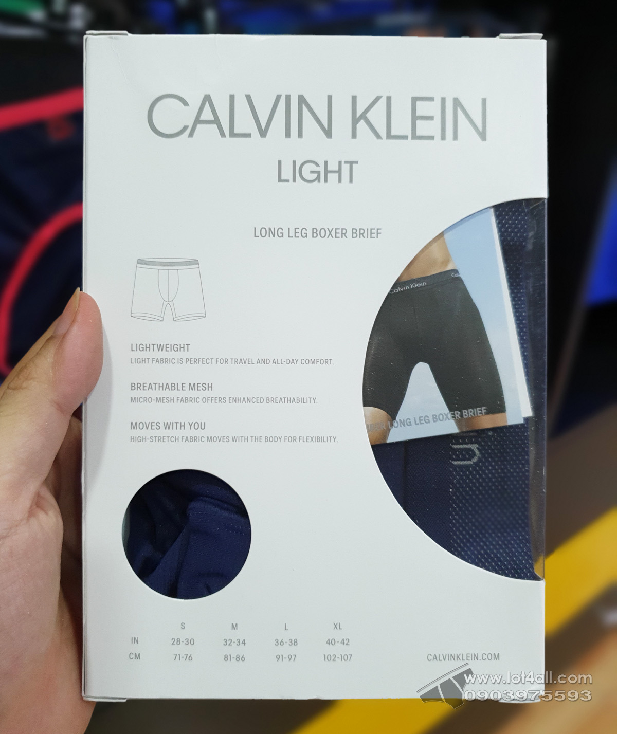 Quần lót nam Calvin Klein NB1498 Light Boxer Brief Blue Shadow