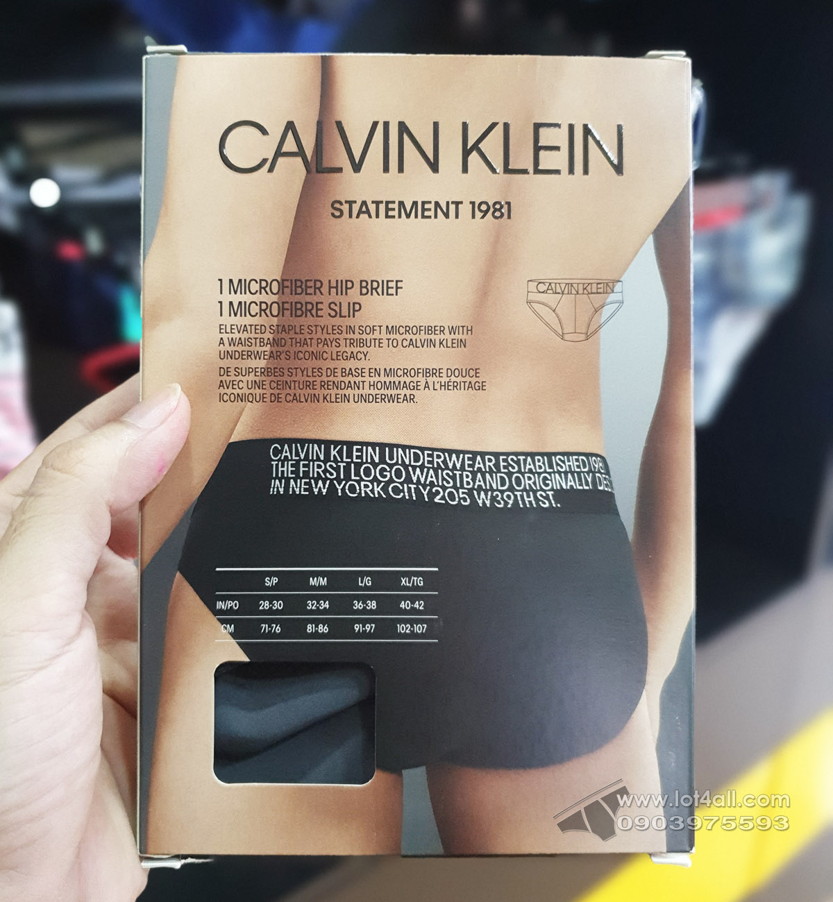 Quần lót nam Calvin Klein NB1701 Statement 1981 Micro Hip Brief Ashford Grey