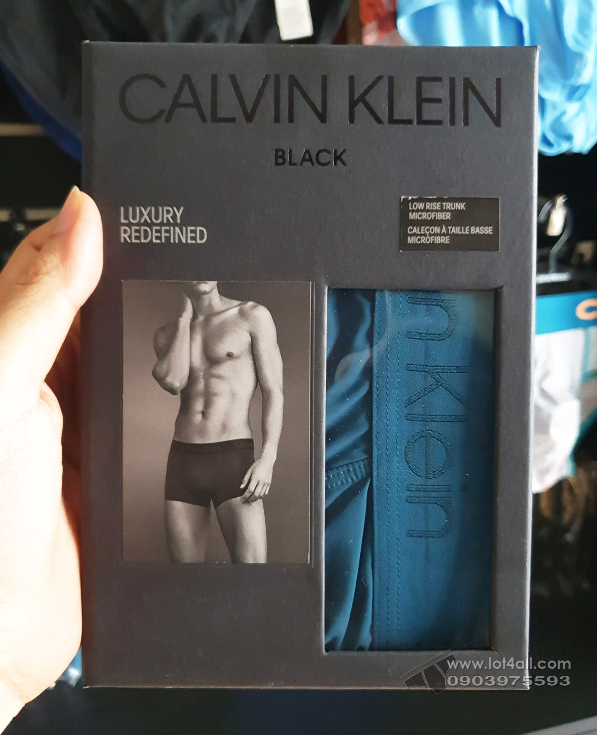 Quần lót nam Calvin Klein NB1929 CK Black Microfiber Low Rise Trunk Corsair
