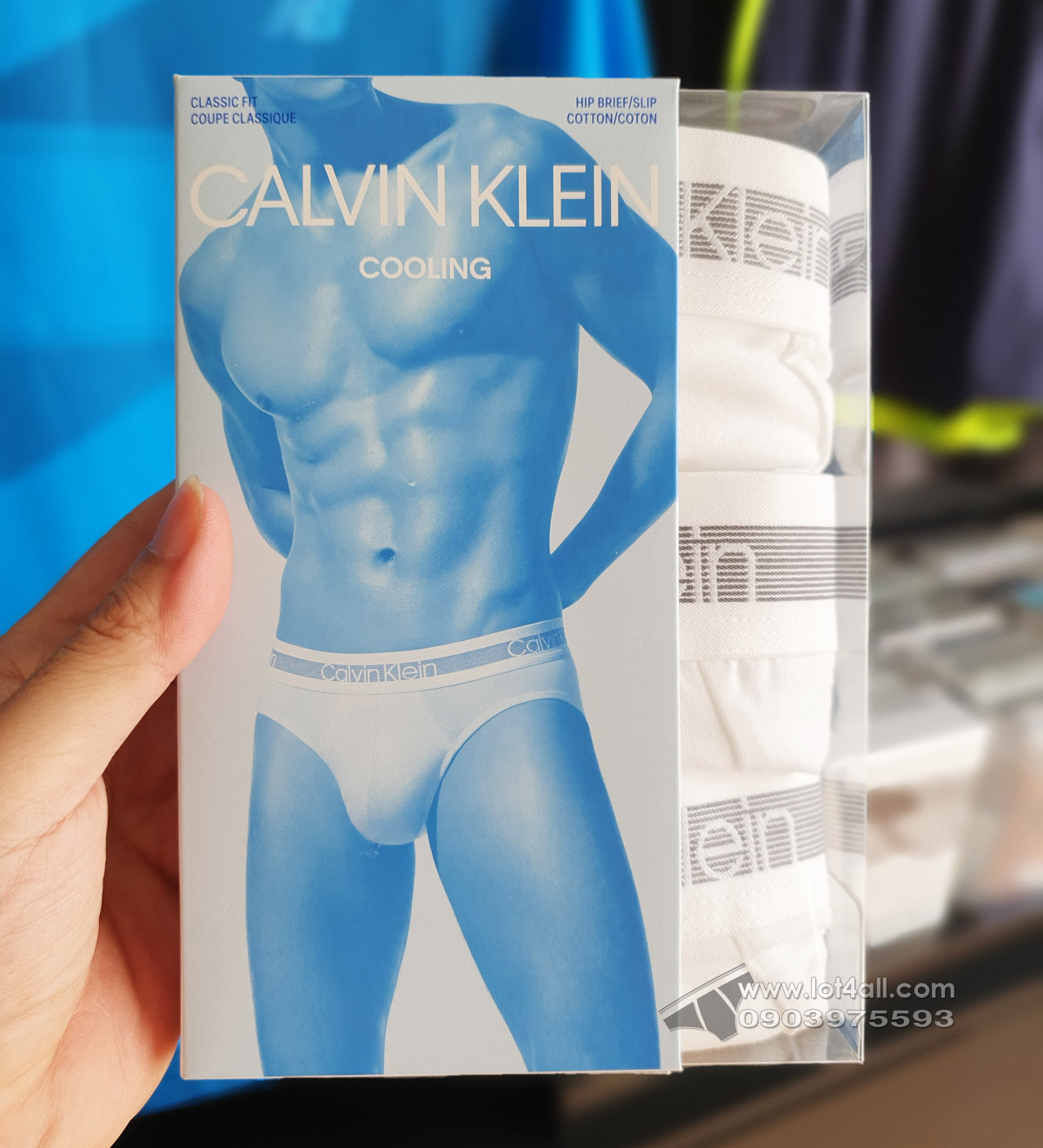 Quần lót nam Calvin Klein NB2142 Cooling Hip Brief 3-pack White