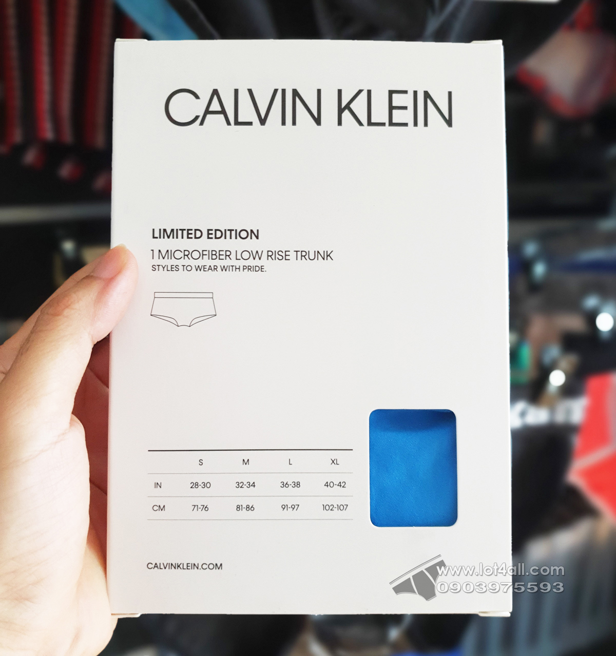 Quần lót nam Calvin Klein NB2204 Pride Micro Low Rise Trunk Blue