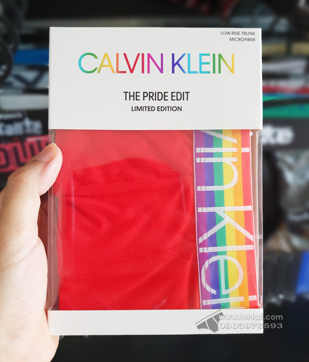 Quần lót nam Calvin Klein NB2204 Pride Micro Low Rise Trunk Red