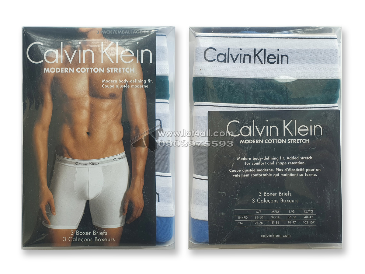 Quần lót nam Calvin Klein NB2381 Modern Cotton Stretch Boxer Brief 3-pack Multi1