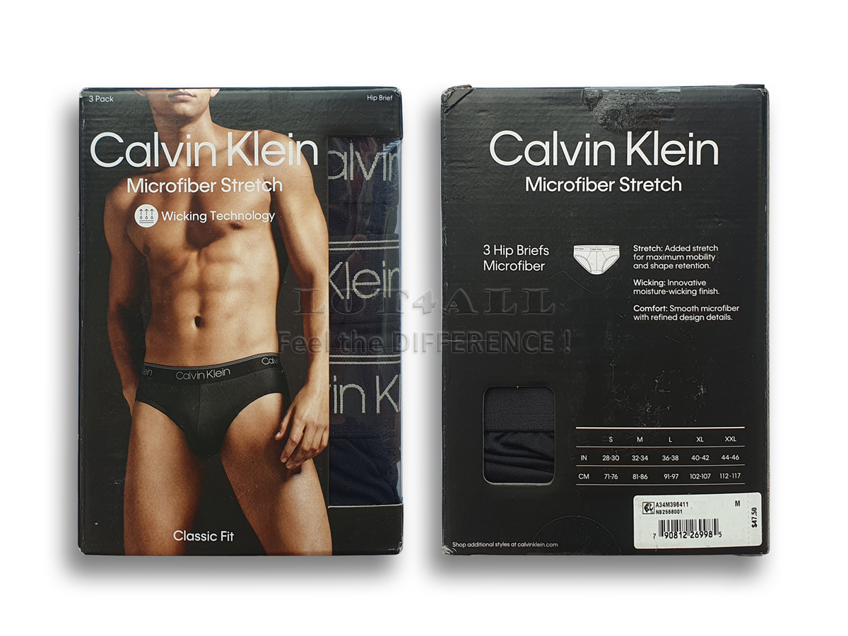 Quần lót Calvin Klein NB2568 Micro Stretch Hip Brief 3-pack Black