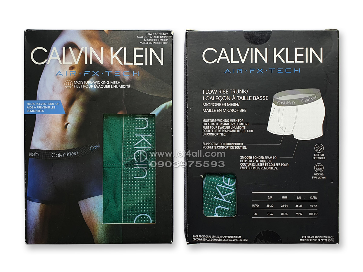 Quần lót nam Calvin Klein NB2753 Air FX Tech Micro Low Rise Trunk Northern teal