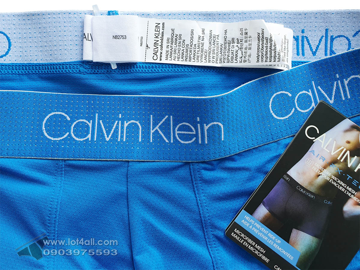 Quần lót nam Calvin Klein NB2753 Air FX Tech Micro Low Rise Trunk Shocking Blue