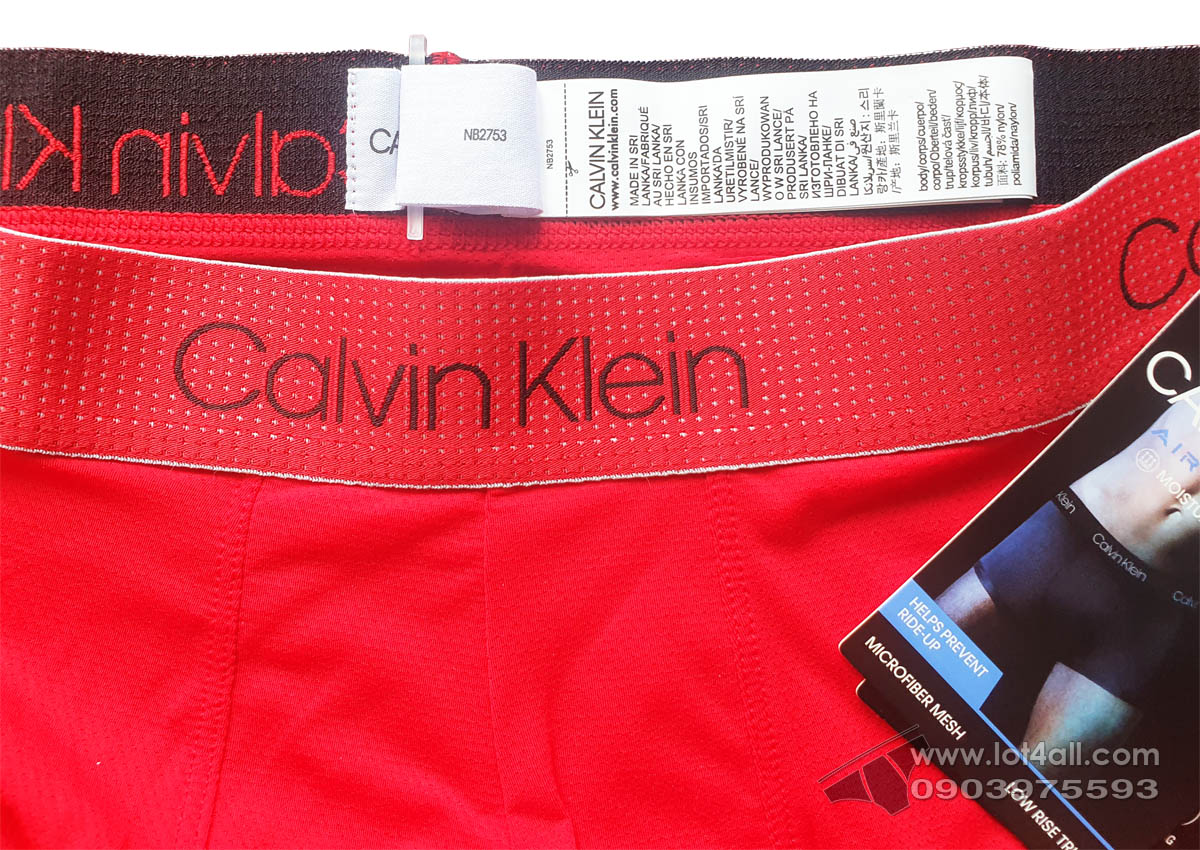Quần lót nam Calvin Klein NB2753 Air FX Tech Micro Low Rise Trunk Red Gala