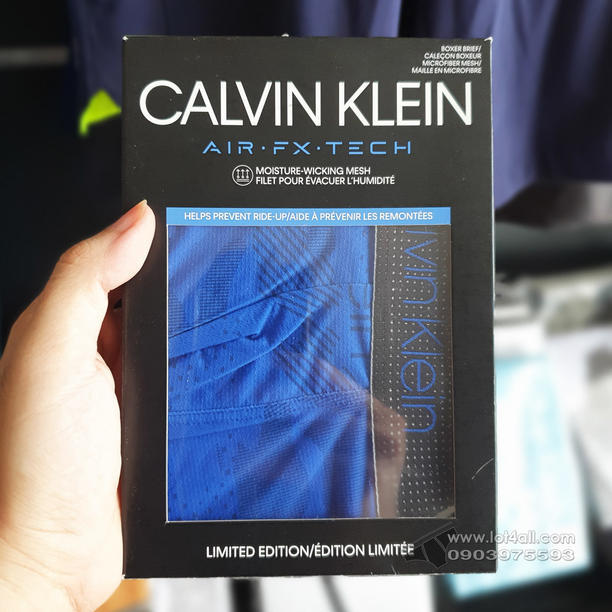 Quần lót nam Calvin Klein NB2806 Air FX Tech Micro Boxer Brief Kettle Blue