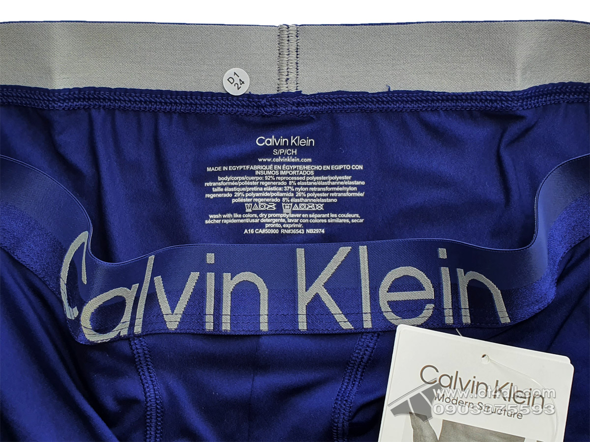 Quần lót nam Calvin Klein NB2974 Modern Structure Micro Low Rise Trunk Bayou Blue