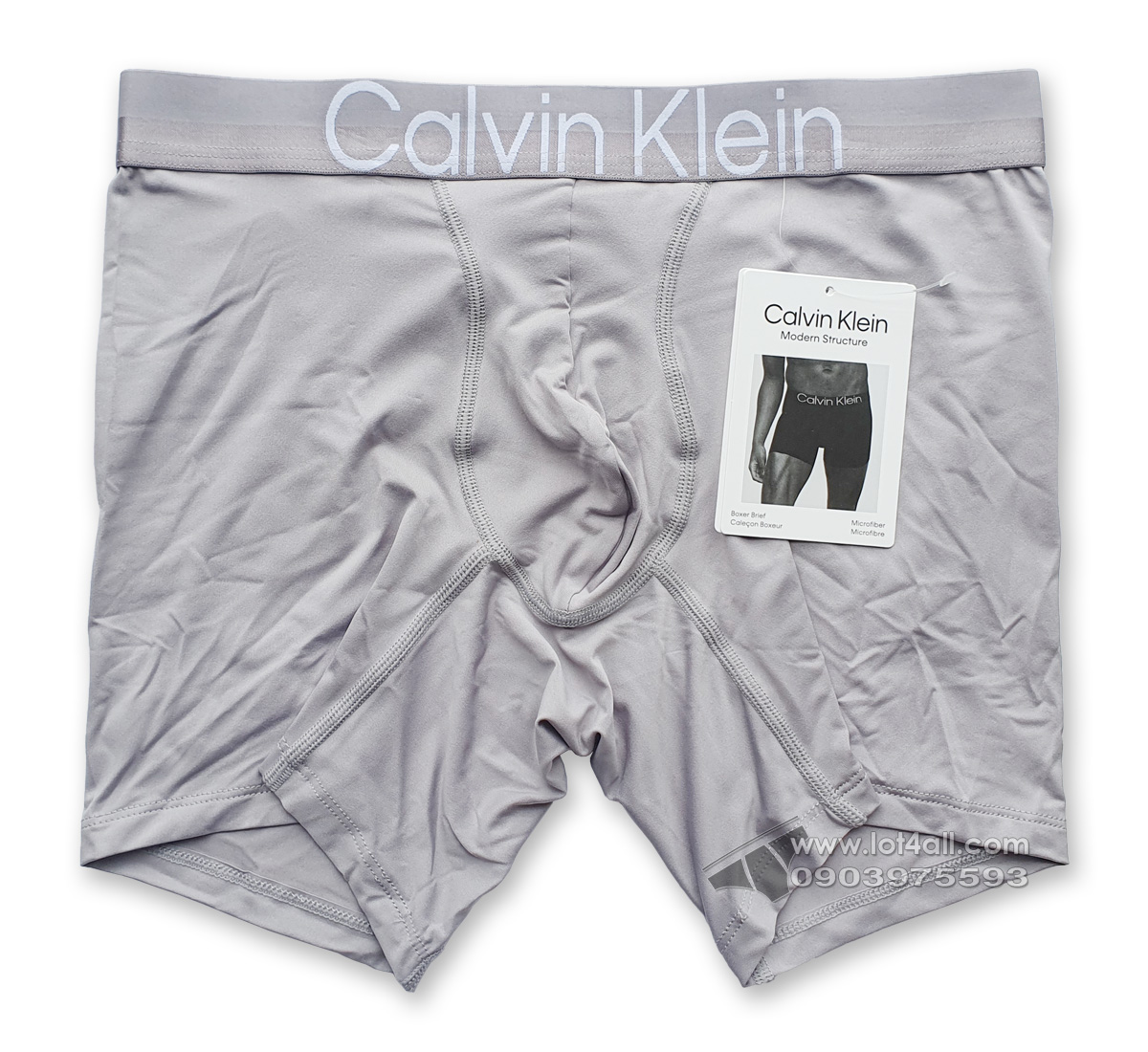 Quần lót nam Calvin Klein NB2975 Modern Structure Micro Boxer Brief Flat Grey