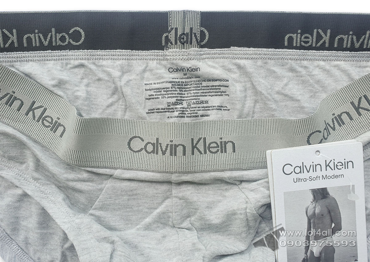 Quần lót nam Calvin Klein NB2985 Ultra Soft Modern Modal Hip Brief Grey Heather