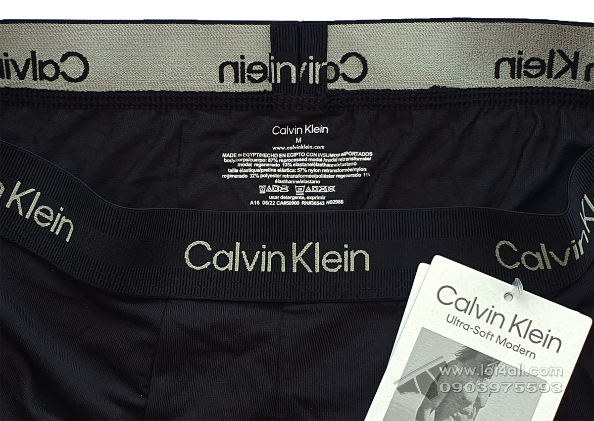 Quần lót nam Calvin Klein NB2986 Ultra Soft Modern Modal Low Rise Trunk Black