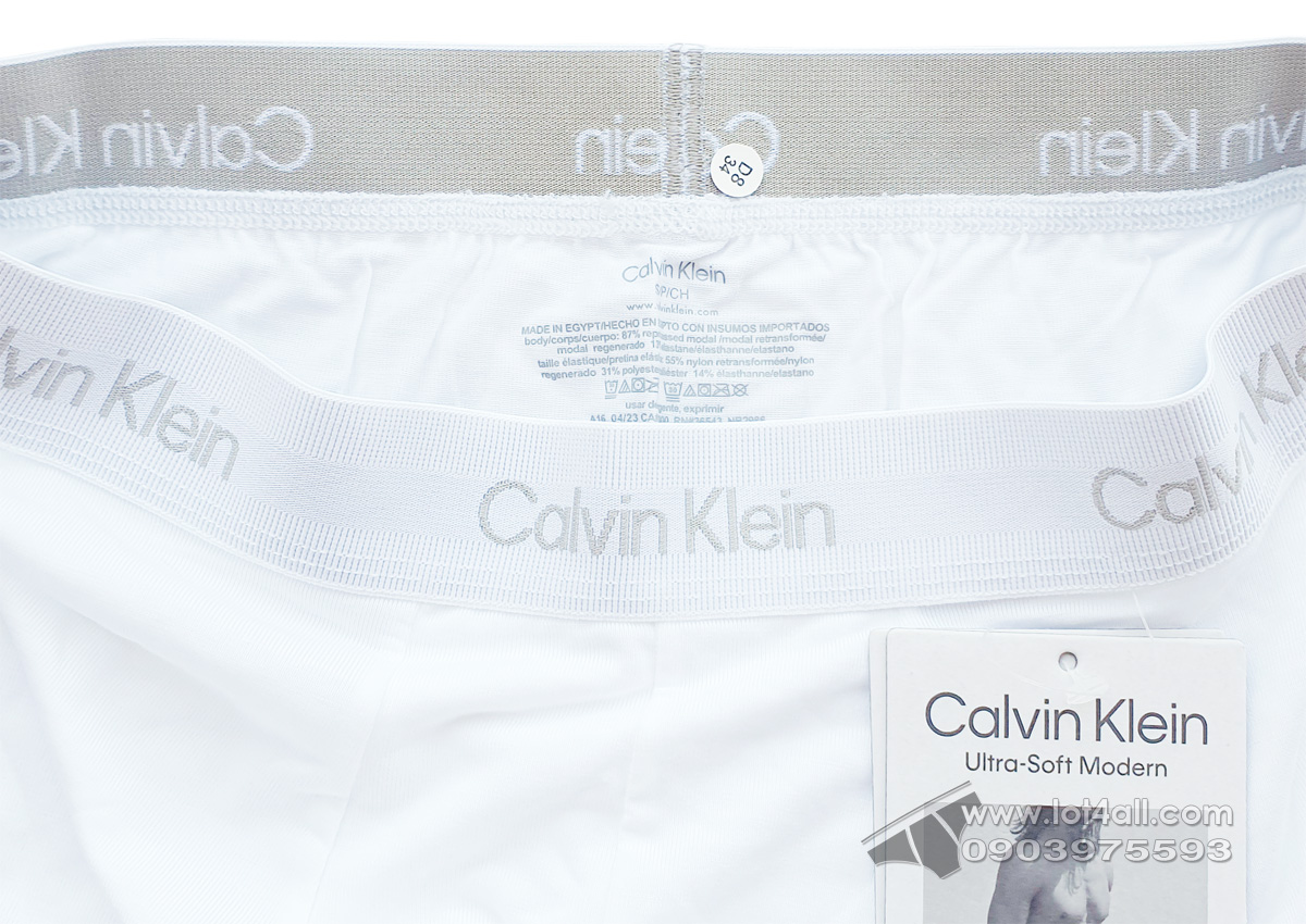 Quần lót nam Calvin Klein NB2986 Ultra Soft Modern Modal Low Rise Trunk White