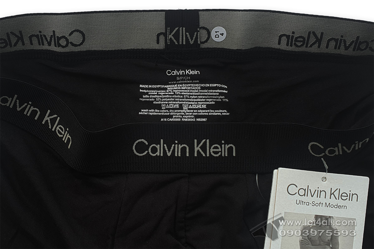Quần lót nam Calvin Klein NB2987 Ultra Soft Modern Modal Boxer Brief Black