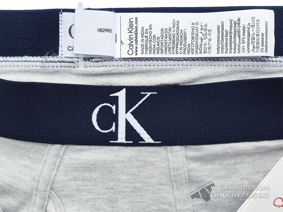 Quần lót nam Calvin Klein NB2990 CK One Plus Low Rise Trunk Grey Heather