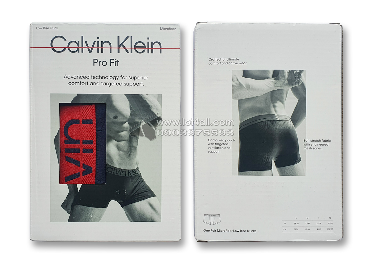 Quần lót Calvin Klein NB3031 Pro Fit Micro Low Rise Trunk Blue Shadow