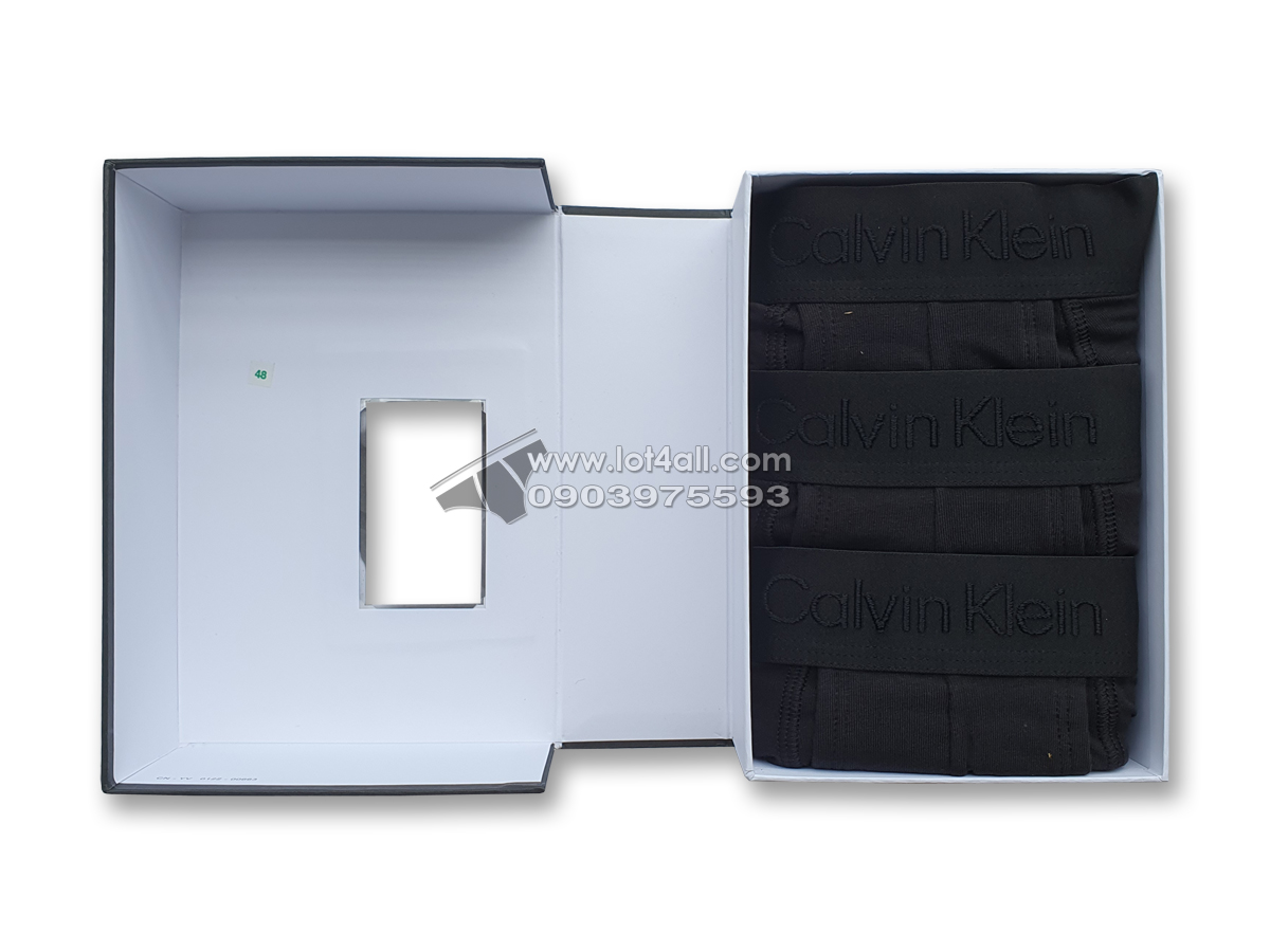 Quần lót nam Calvin Klein NB3065 CK Black Standards Cotton Trunk 3-pack Black