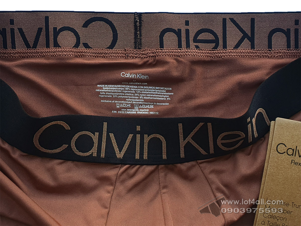 Quần lót nam Calvin Klein NB3112 Flex Natural Micro Low Rise Trunk Ruset