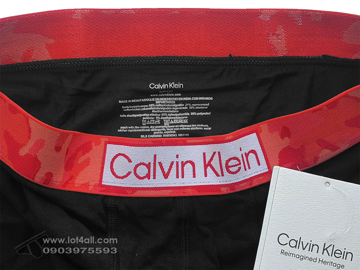 Quần lót Calvin Klein NB3140 Reimagined Heritage Camo Trunk Black
