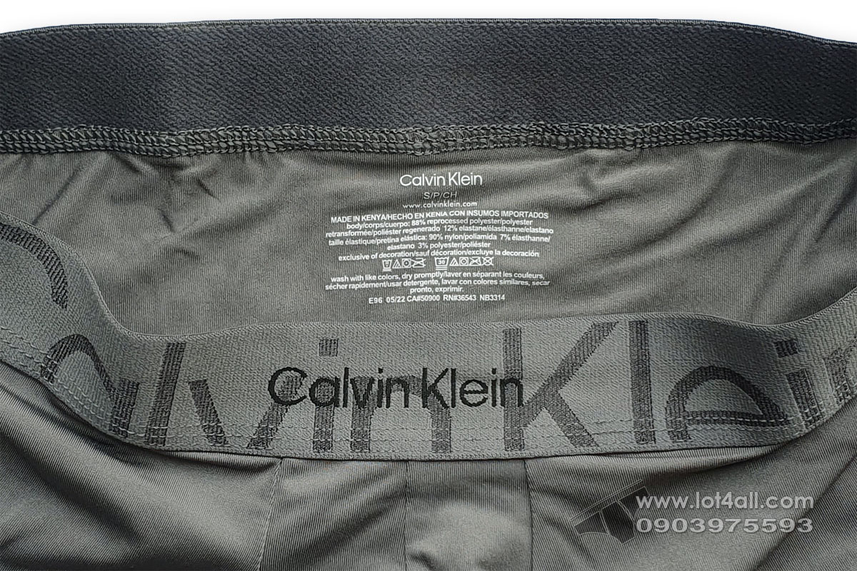 Quần lót nam Calvin Klein NB3314 Embossed Icon Micro Boxer Brief Grey Sky