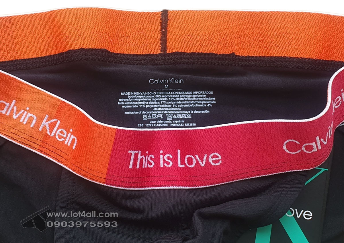Quần lót nam Calvin Klein NB3510 Pride This Is Love Micro Sport Brief Black/Persian Red