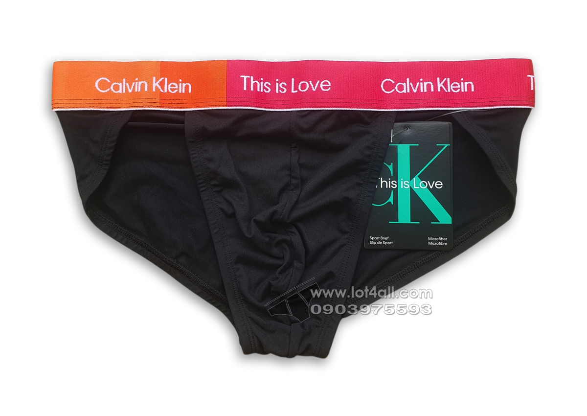 Quần lót nam Calvin Klein NB3510 Pride This Is Love Micro Sport Brief Black/Persian Red