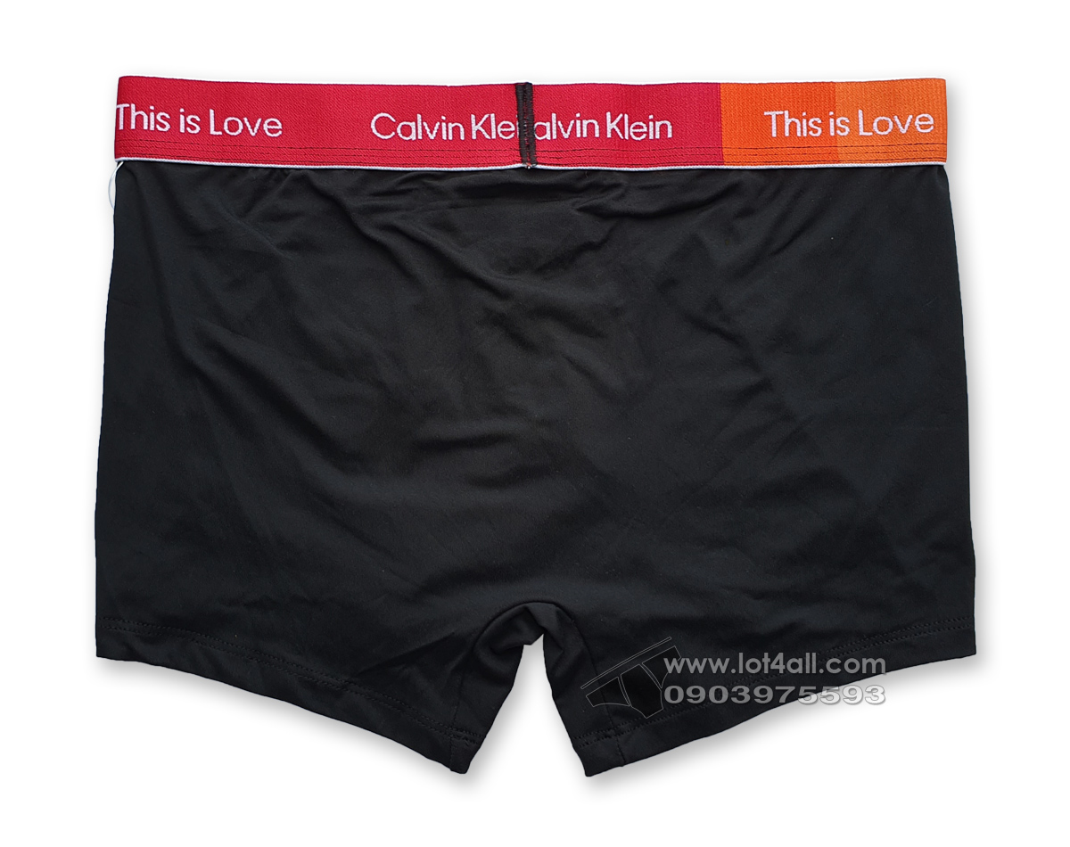 Quần lót nam Calvin Klein NB3514 Pride This Is Love Micro Trunk Black/Persian Red
