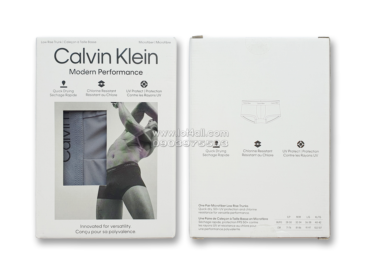Quần lót Calvin Klein NB3539 Modern Performance Micro Low Rise Trunk Asphalt Grey