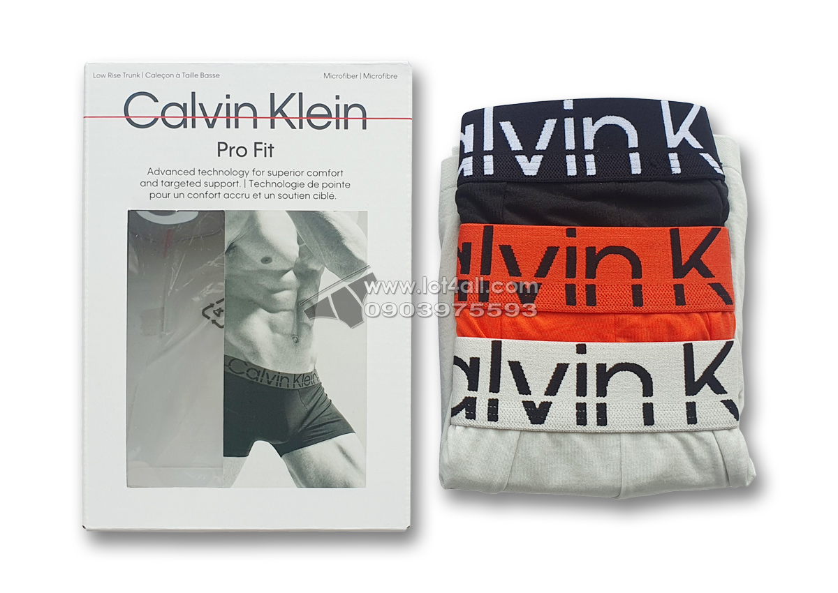 Quần lót nam Calvin Klein NB3700 Pro Fit Micro Low Rise Trunk 3-pack Multi