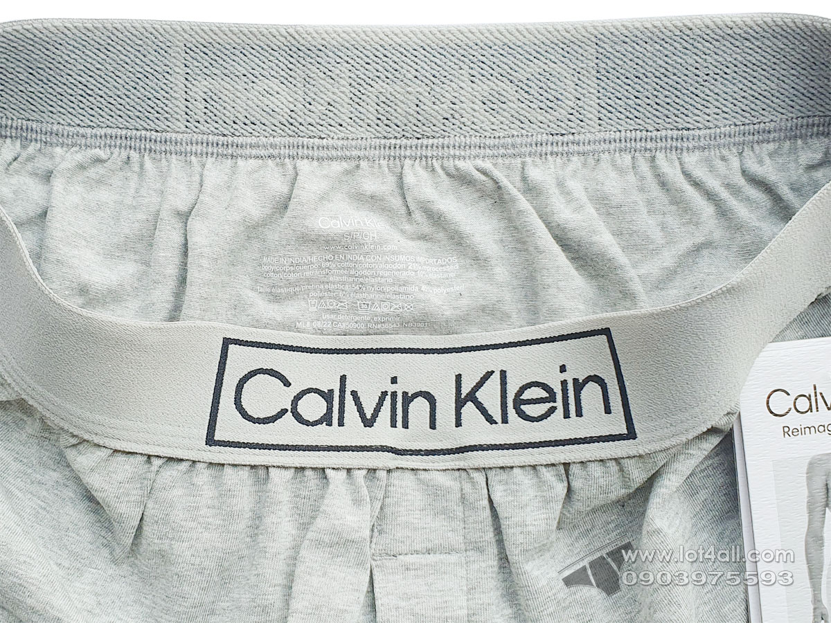 Quần boxer nam Calvin Klein NB3901 Reimagined Heritage Slim Boxer Grey Heather