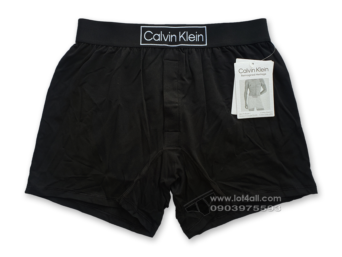 Quần boxer nam Calvin Klein NB3901 Reimagined Heritage Slim Boxer Black